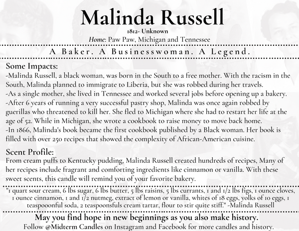 Cinnamon and Vanilla: Inspired by Malinda Russell